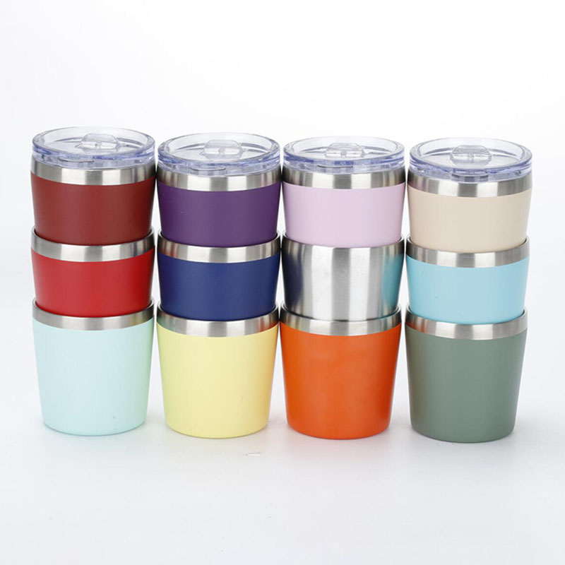 8oz Vacuum Wine Tumblers Coffee Cup With Lid 5