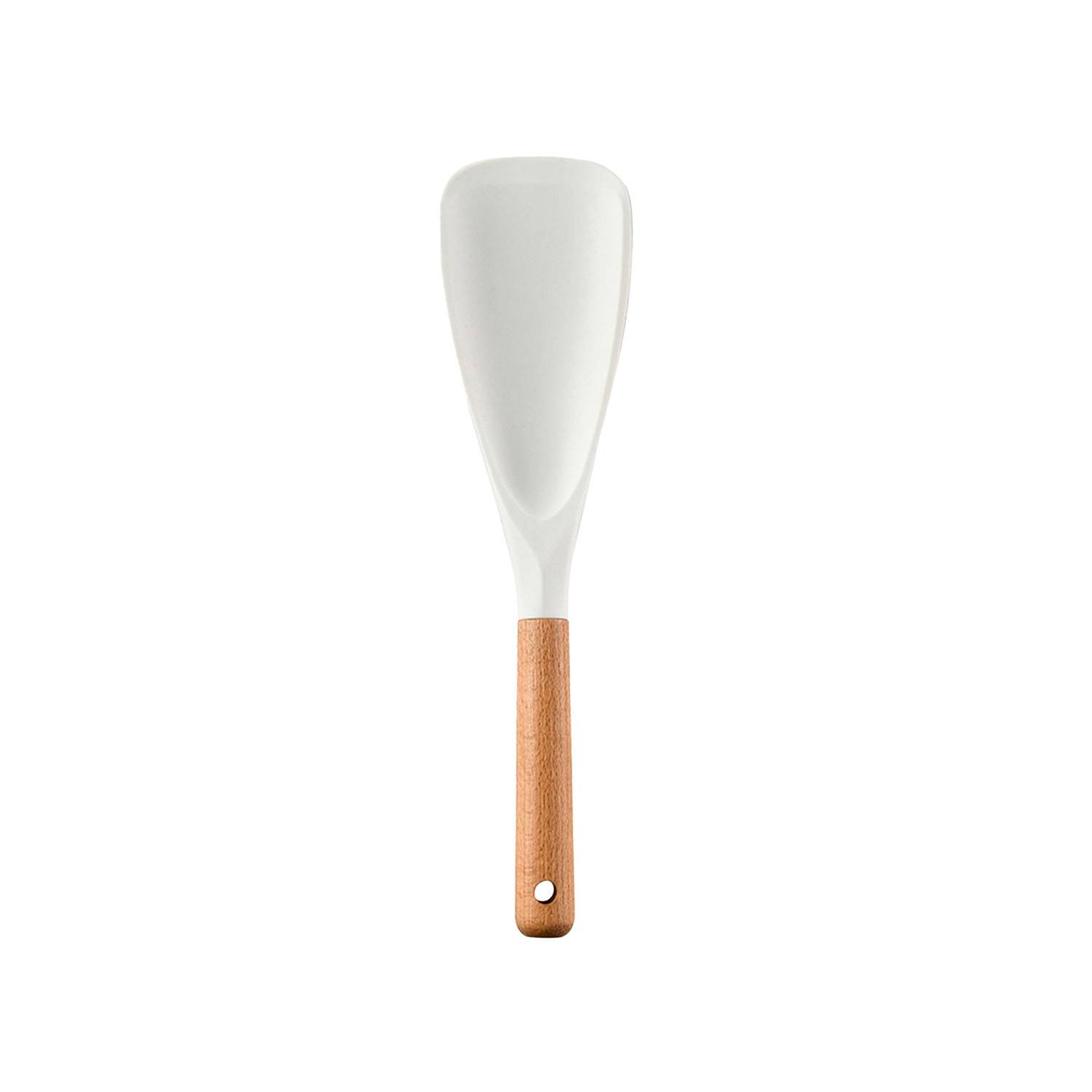 Non Stick Silicone Spatula w/ Wooden Handle 4
