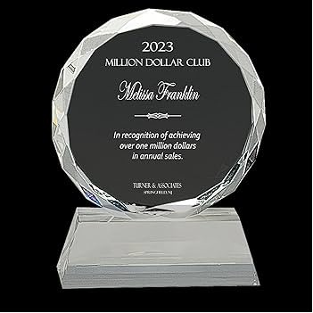 Round Shape Crystal Glass Award 1