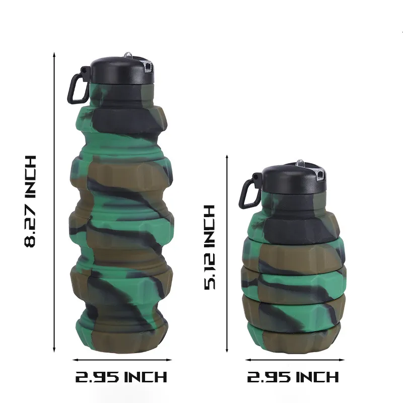 Folding Spiral Reusable Decompress Portable Sports Kettle 9