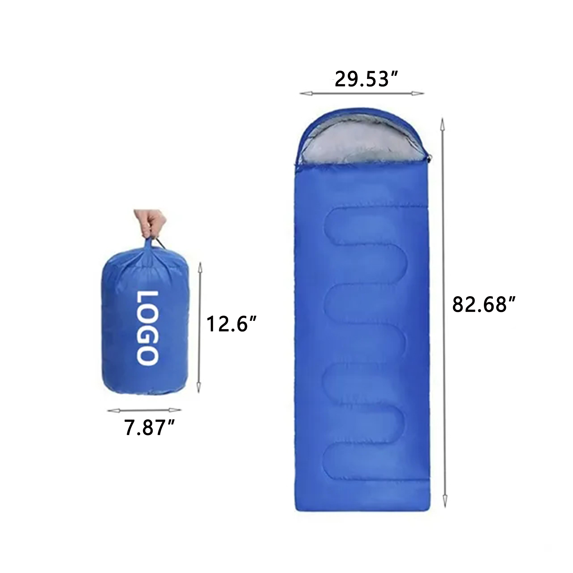 Adult Outdoor Portable Warm Camping Polyester Sleeping Bag 5