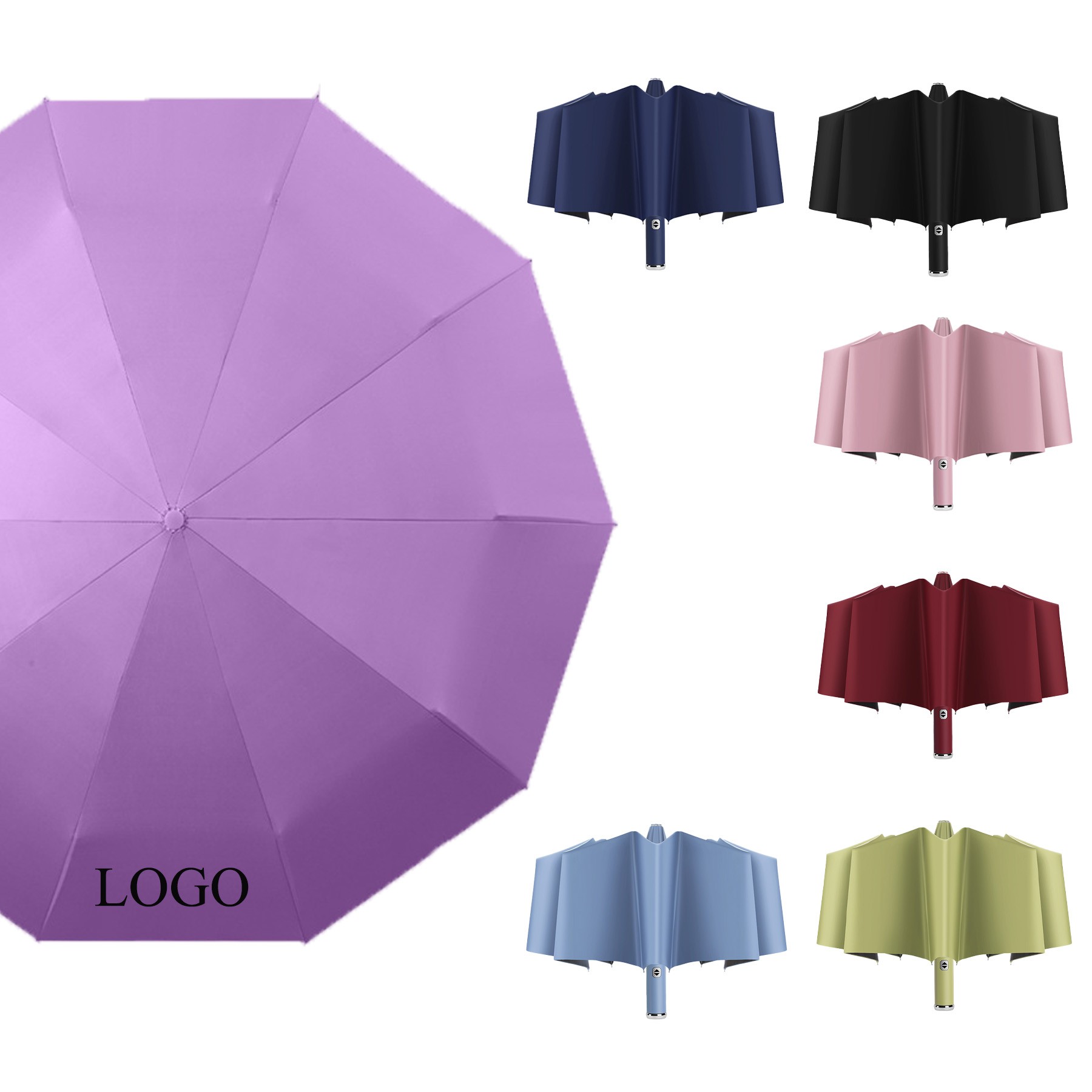 Lightweight Windproof Compact Travel Rain Umbrella