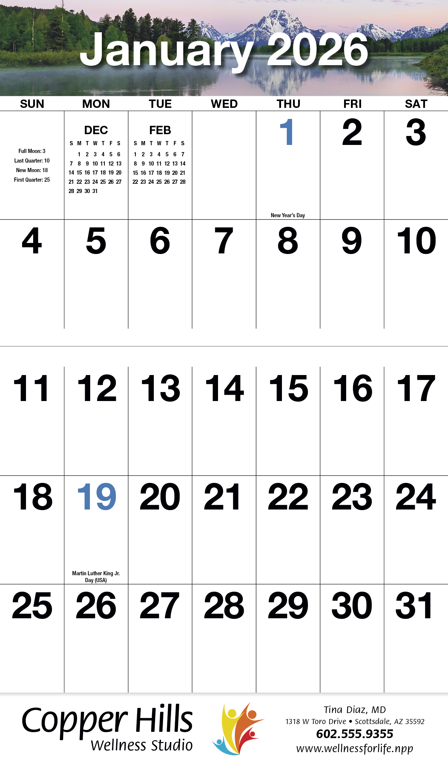 HotLine® Products Big Numbers Appointment Calendar - Stapled 38