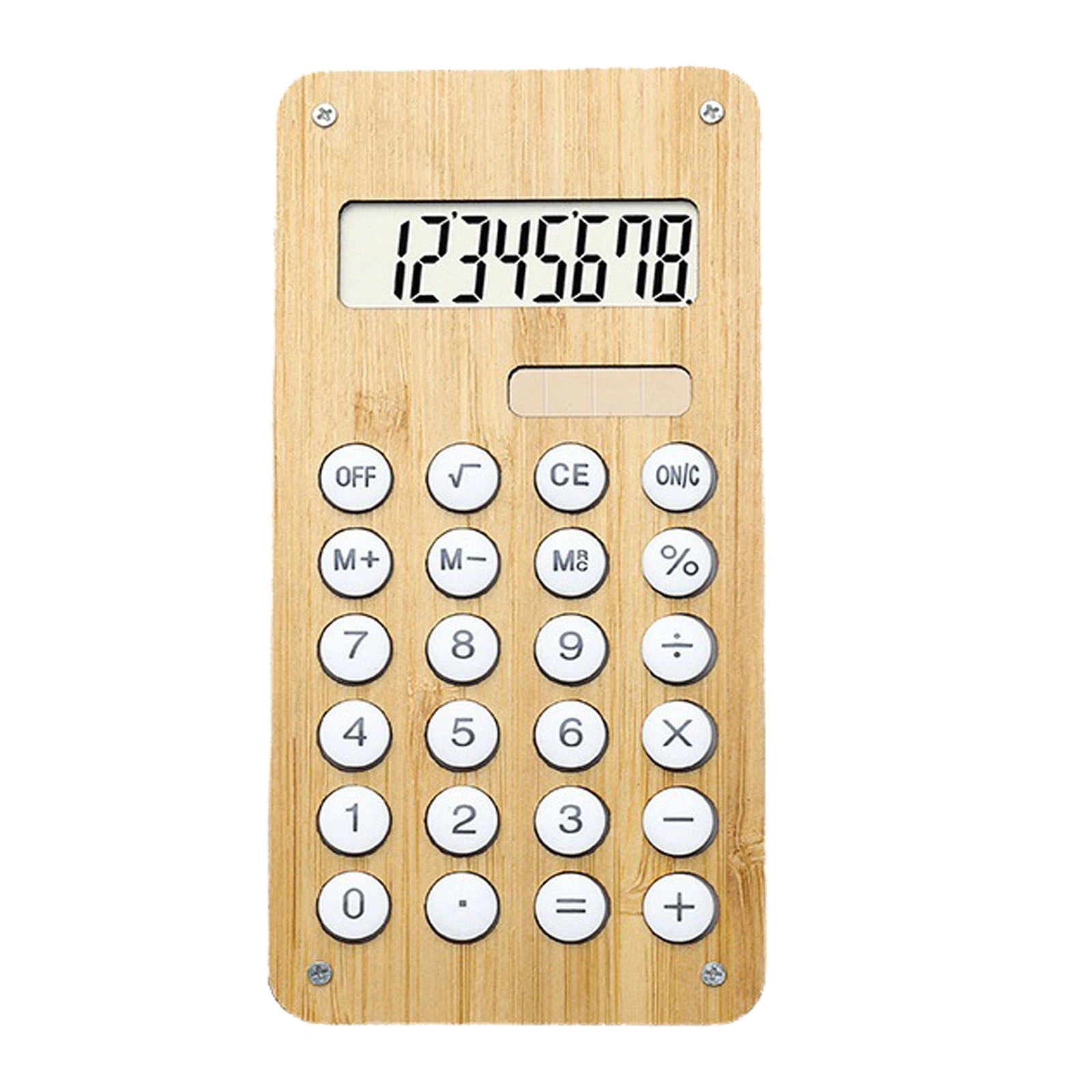 Bamboo 8 Solar Powered Student Electronic Calculator 3