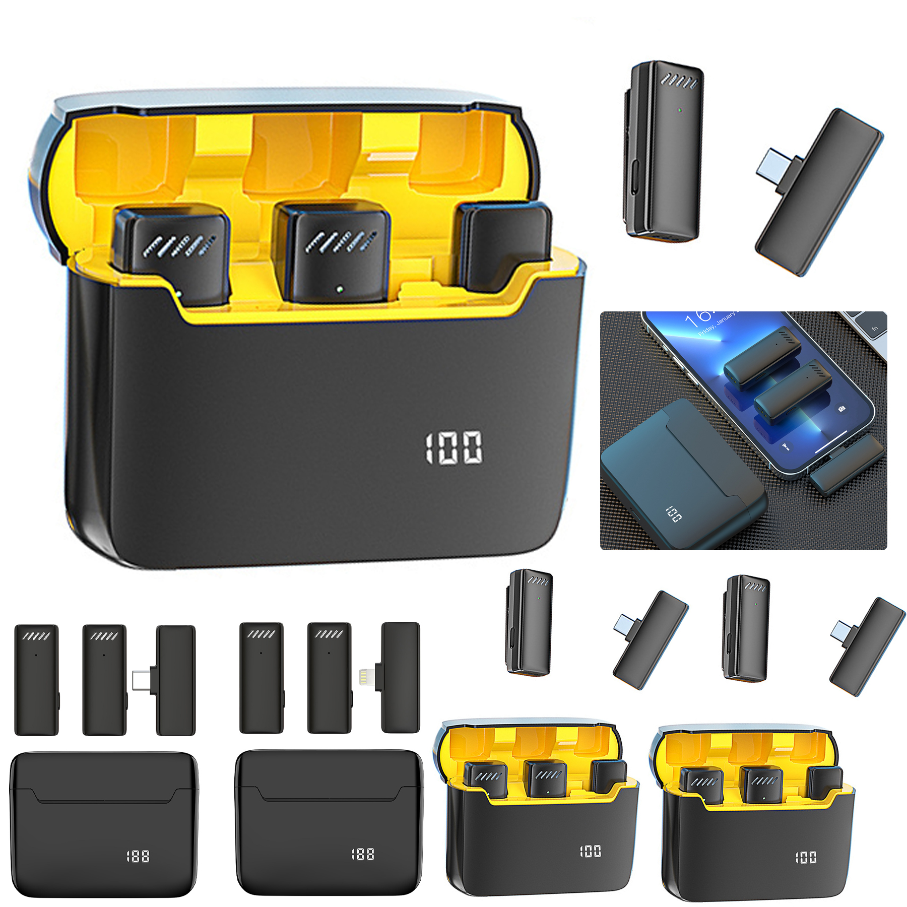 Wireless Lapel Microphone with Charging Compartment 2