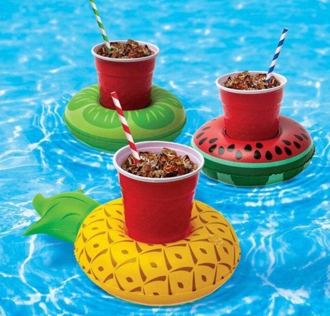 PVC Inflatable Floating Coaster Cup Holder 4