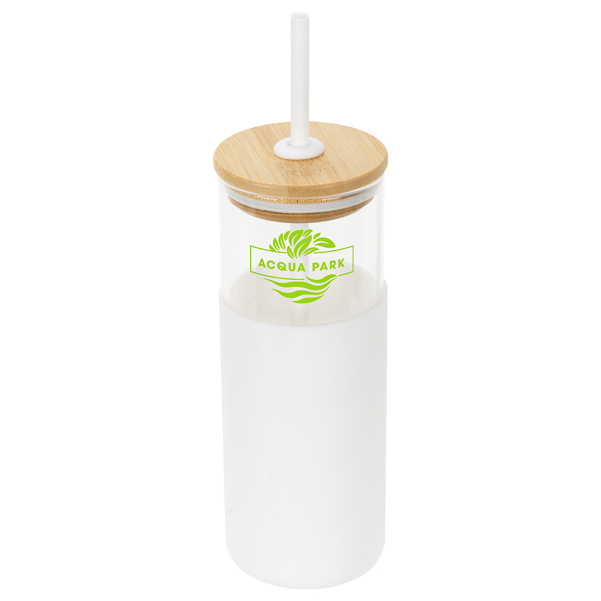 Stirling 18 oz Glass Tumbler with Silicone Sleeve & PP Straw 49