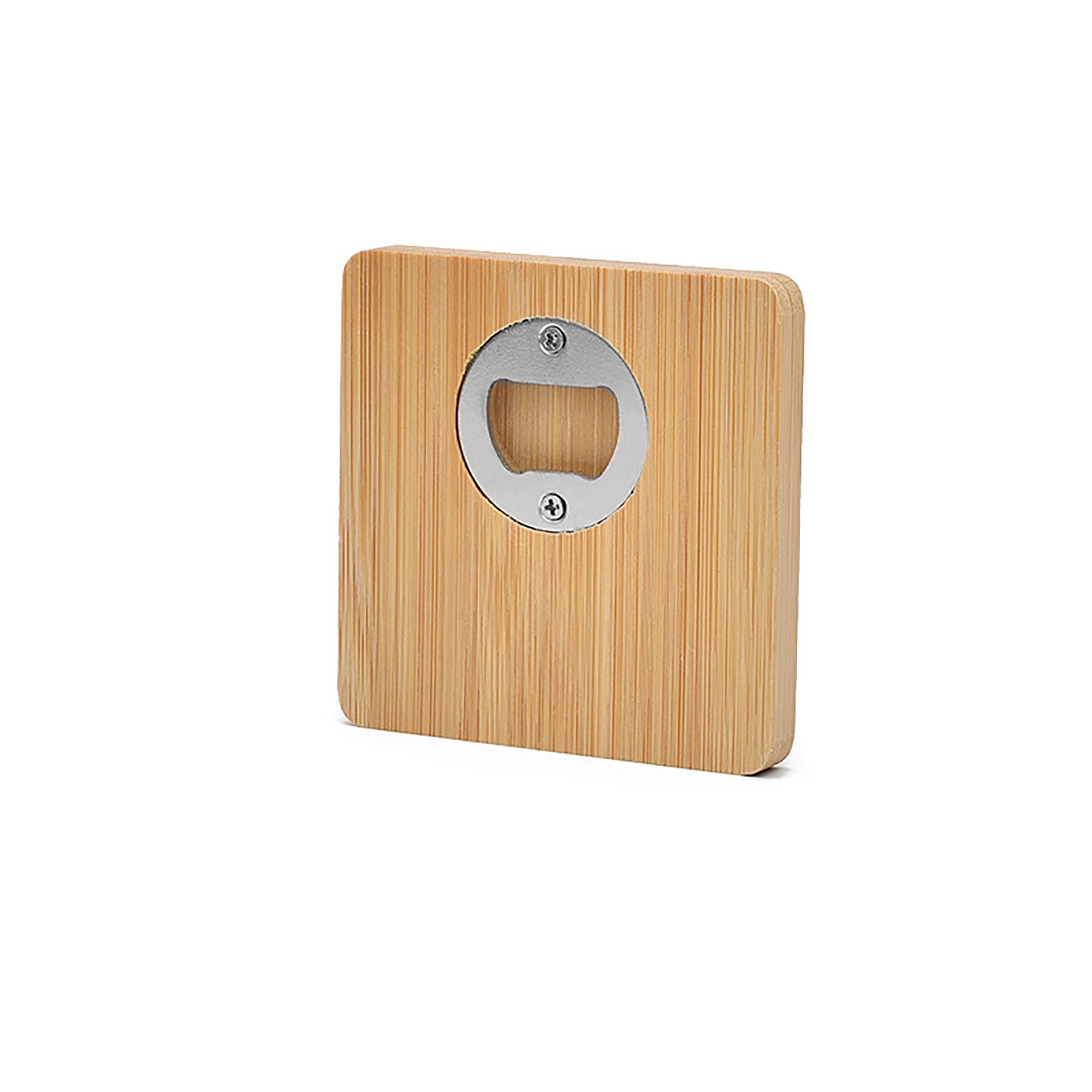 Bamboo Coaster With Bottle Opener 2