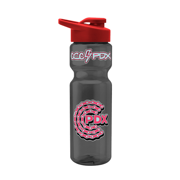 Blazer 28oz Transparent Bike Bottle w/Drink-thru Lid 2615