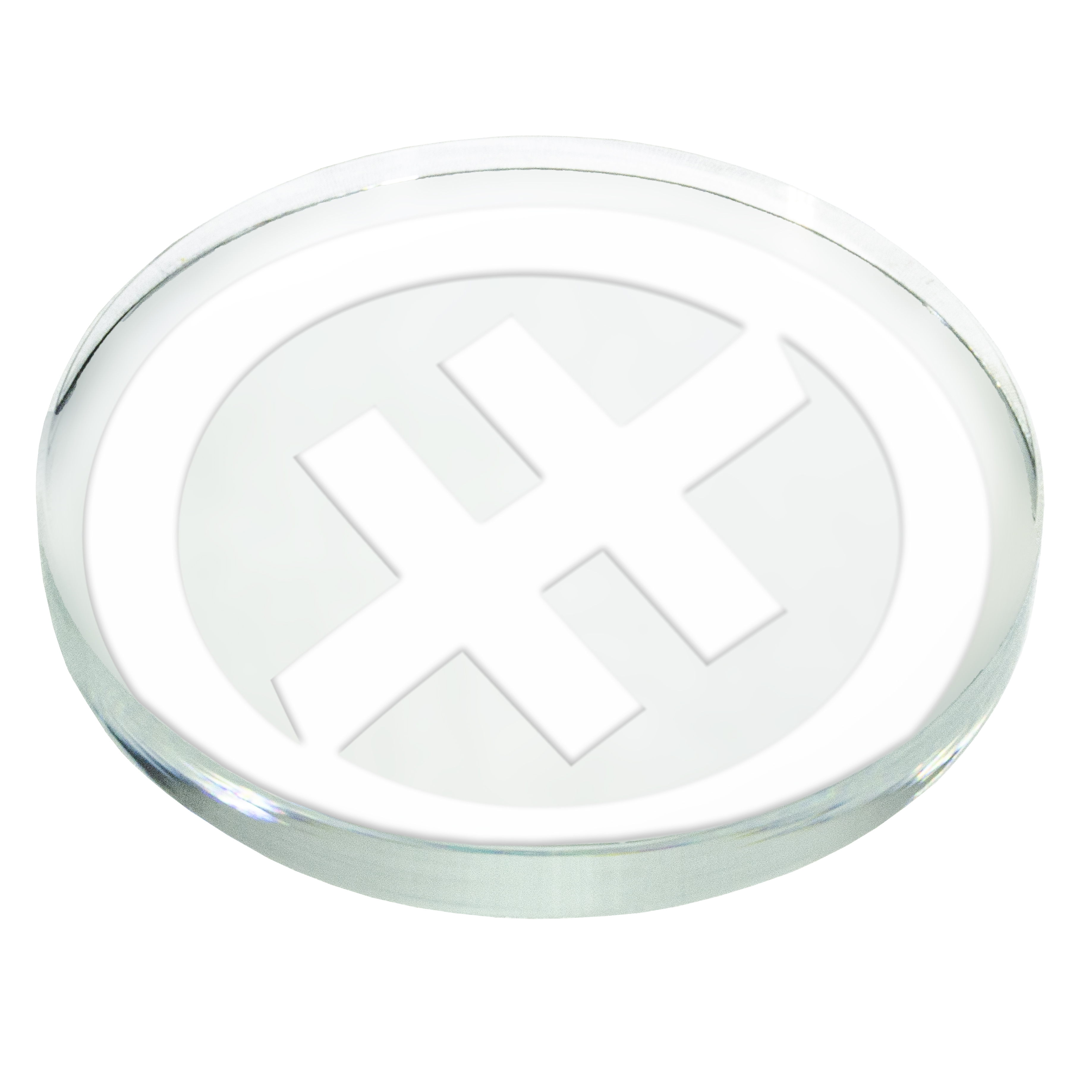 4" Crystal Halo Self Paperweight Award Clear