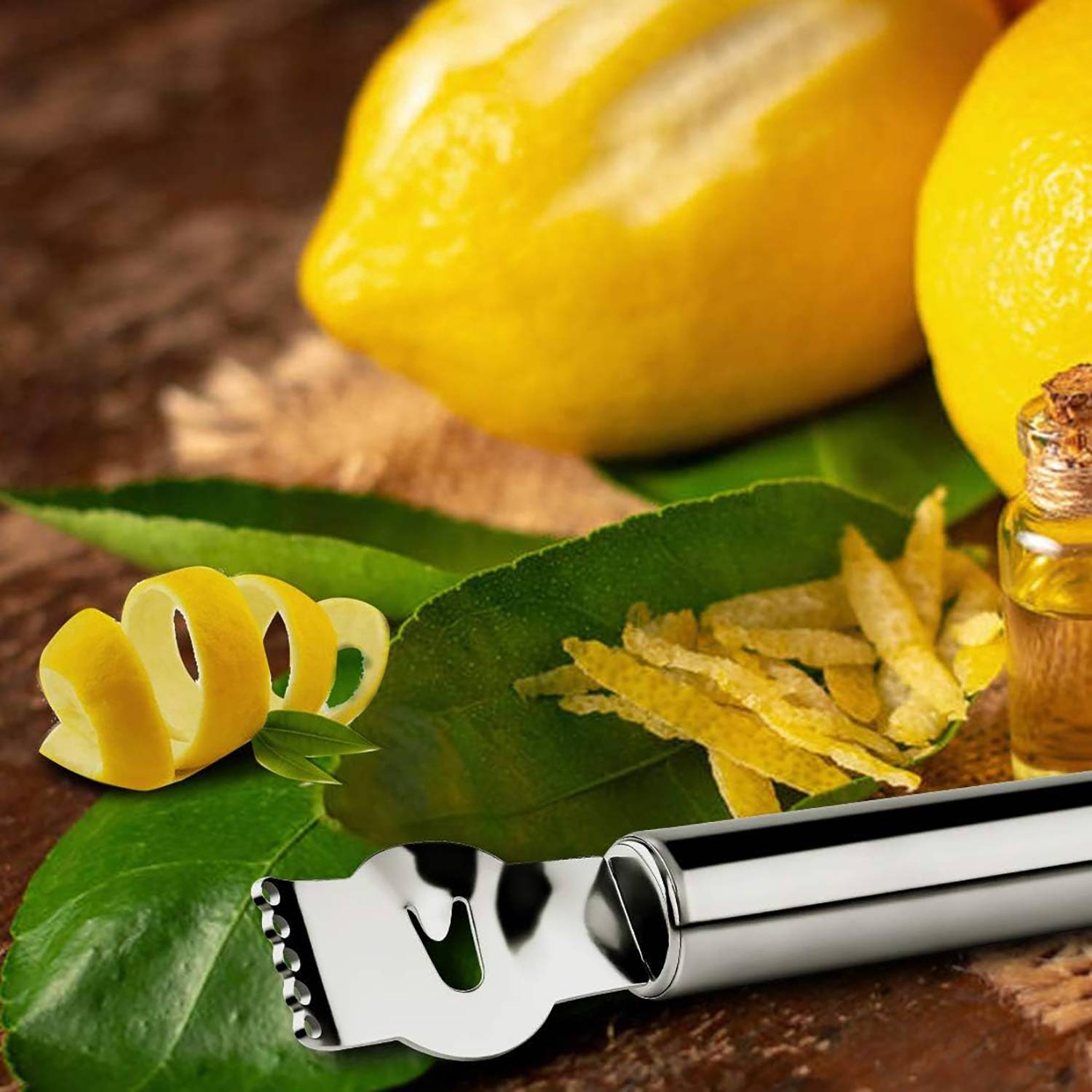Stainless Steel Round Handle Lemon Zester Kitchen Tool 1