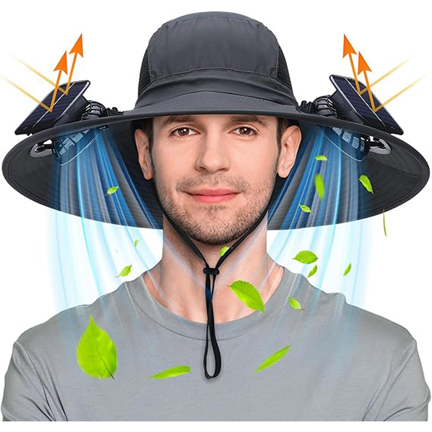Men's Solar Powered Fan Sun Hat 8
