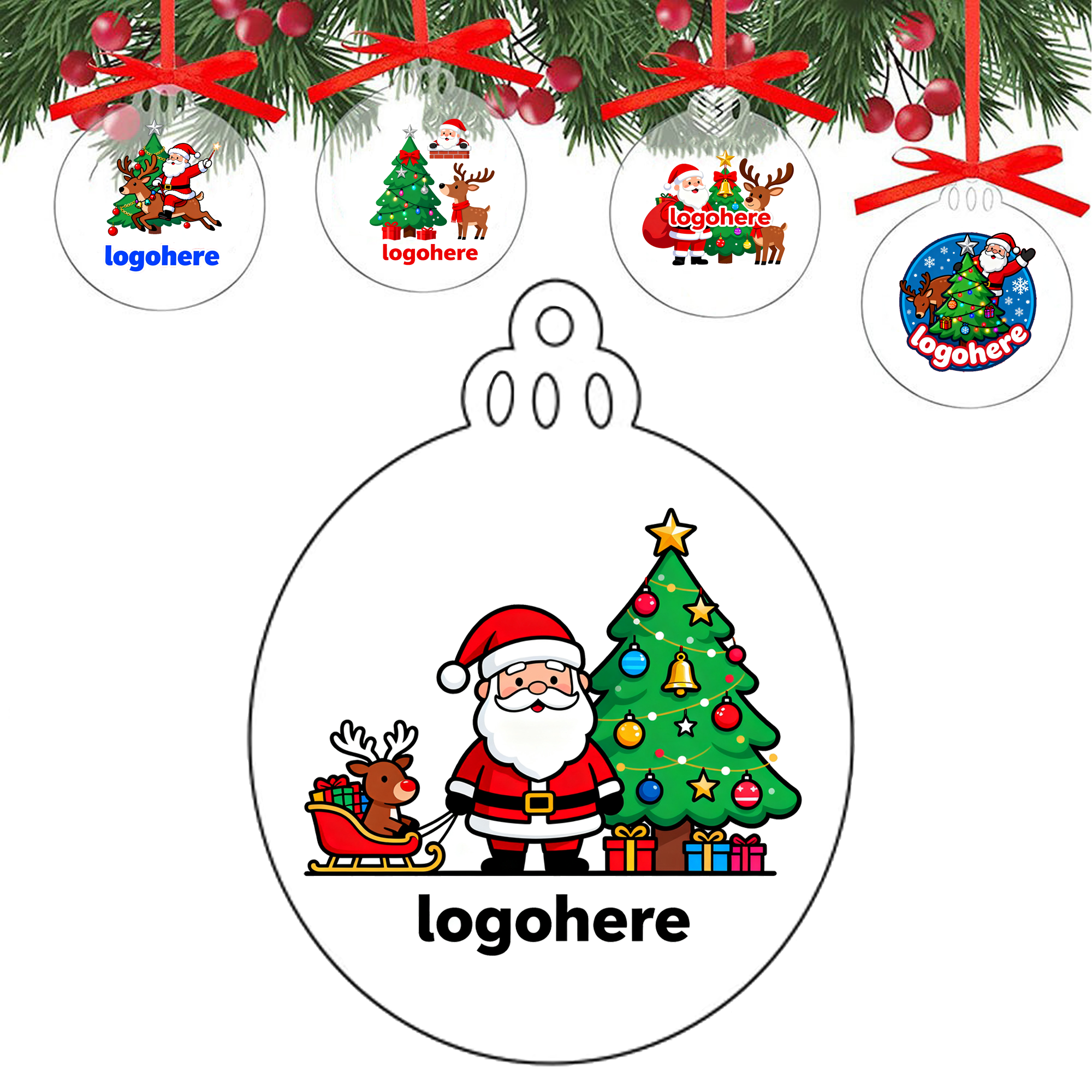 Personalized Clear Acrylic Christmas Tree Ornament 4