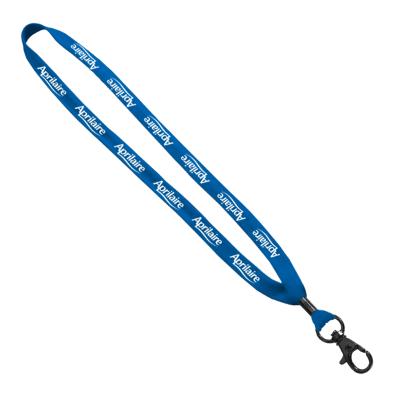 5/8" Polyester Shoelace Lanyard with Metal Crimp & Split-Ring 242