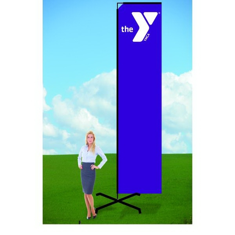 11ft Banner Flag with X Stand-Double