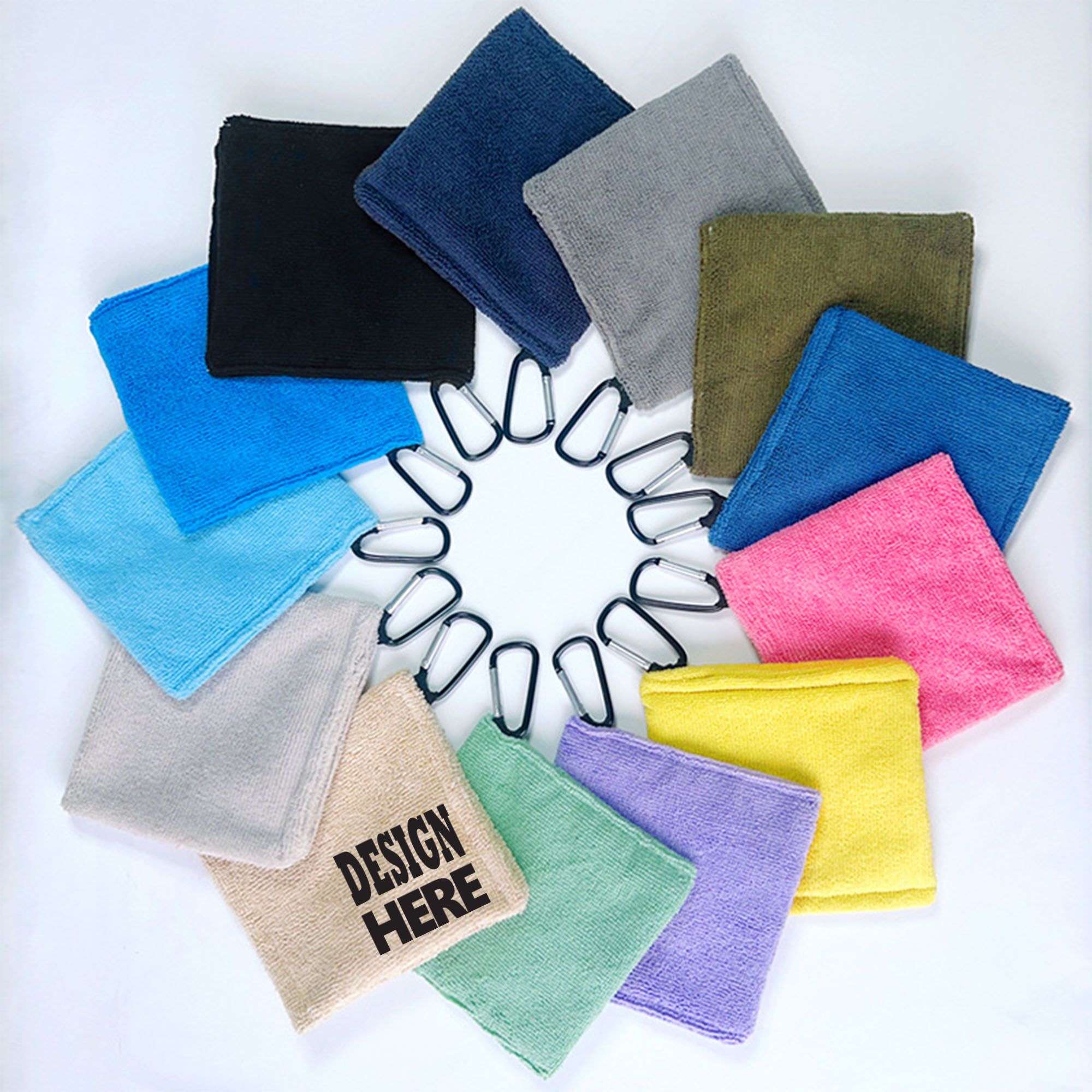 Waffle Golf Cleaning Towel With Clip Hook 2
