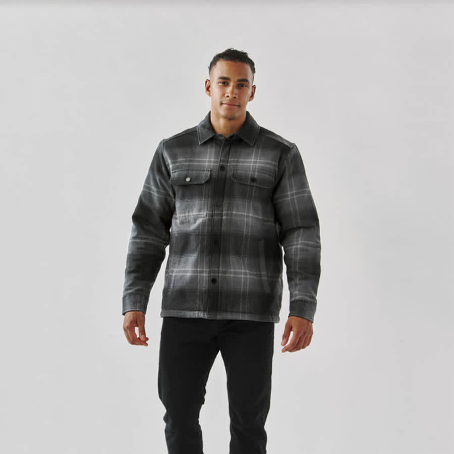 Stormtech Men's Highland Sherpa Lined Plaid Jacket 14