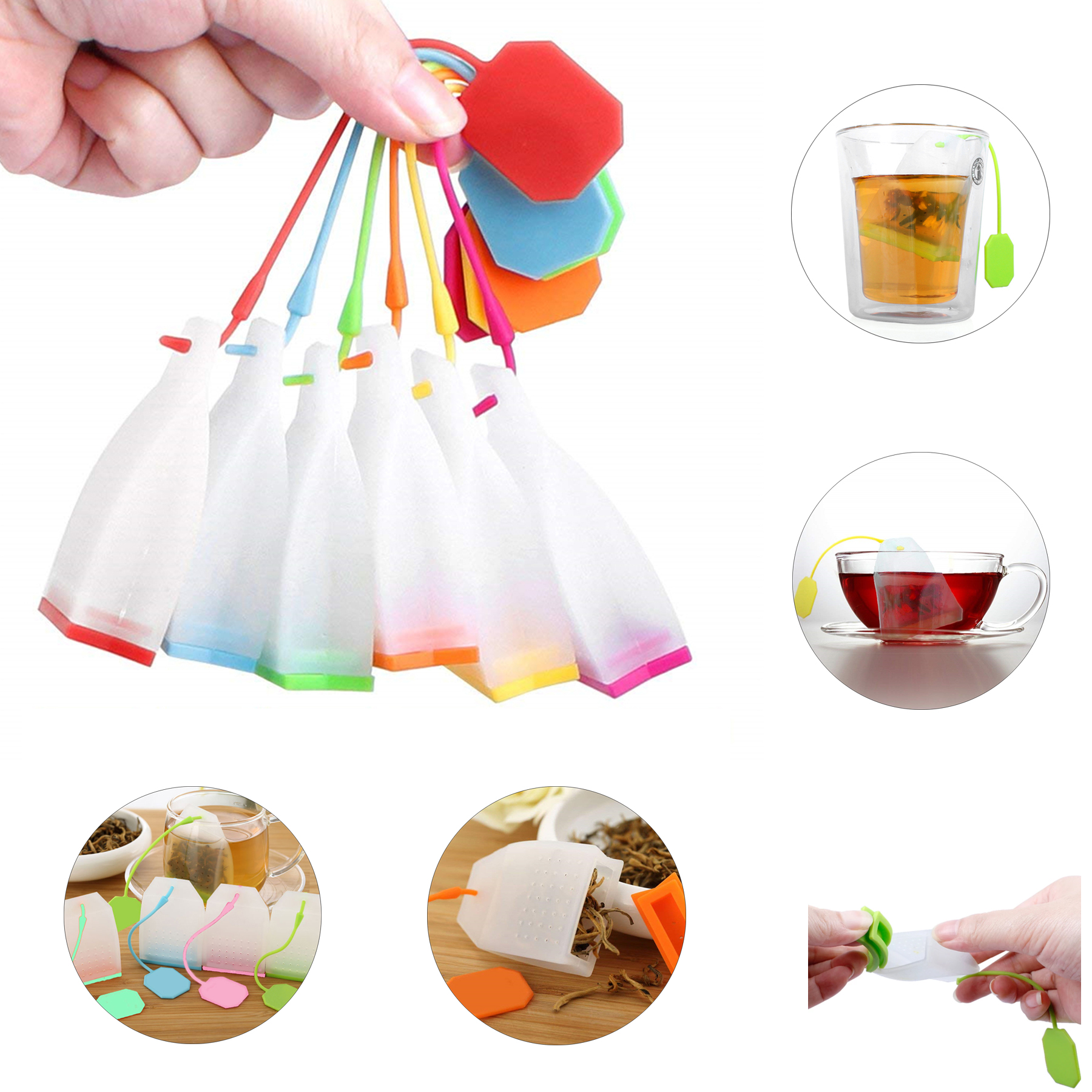 Silicone Reusable Tea Bag Filters 2