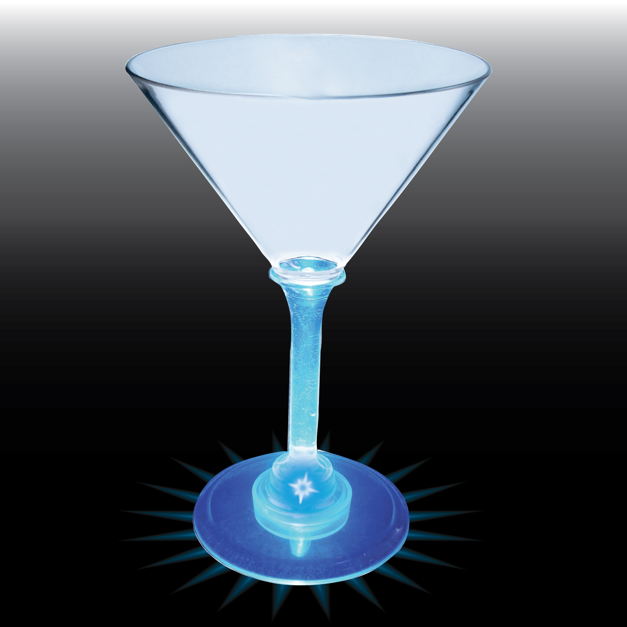 7oz Light Up Standard Stem Plastic Martini Glass 7