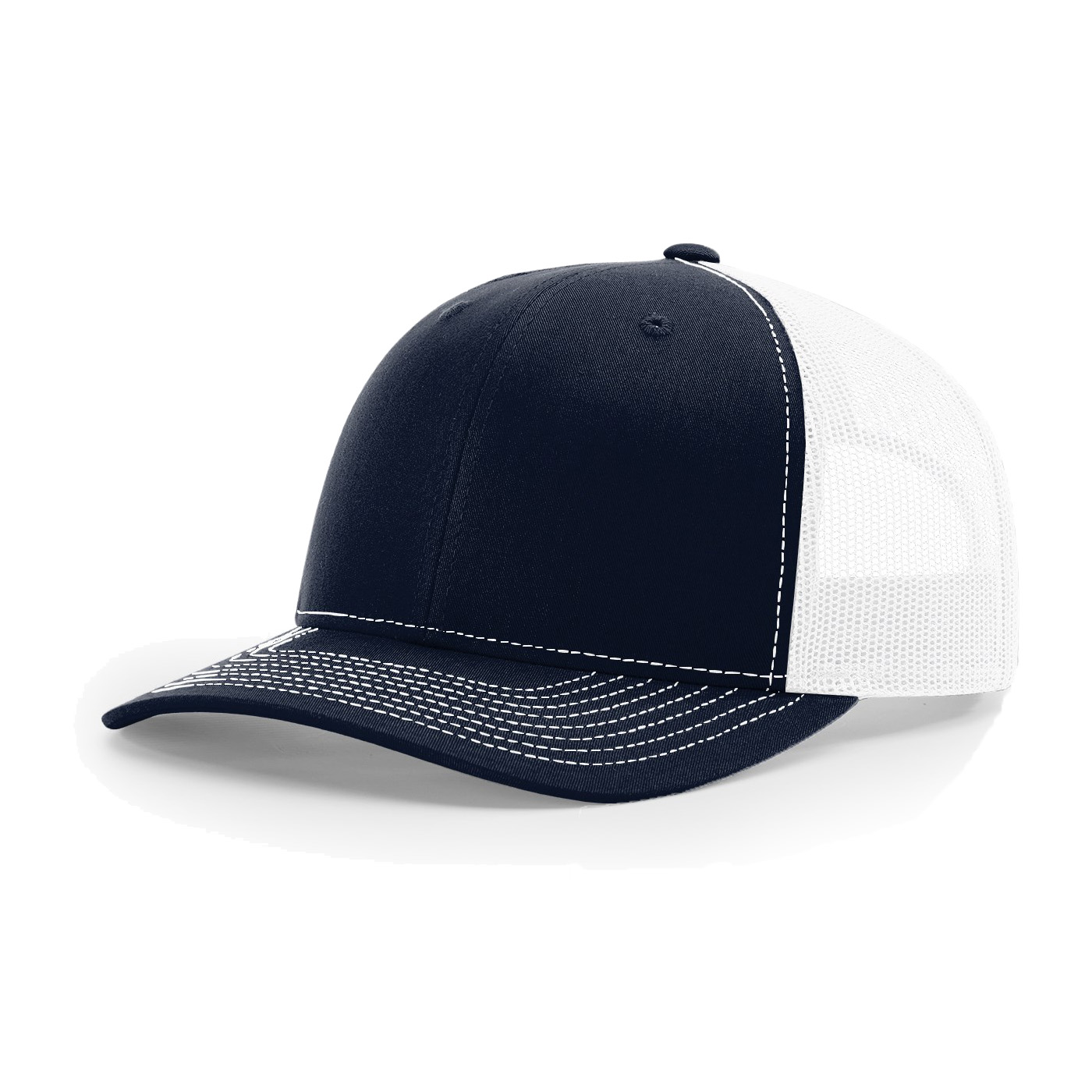 Richardson 112 6-Panel Snapback Trucker Hat w/Leatherette Adhesive Patches or Embroidery 81