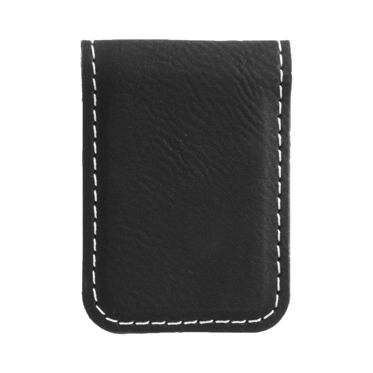 Black & Silver Leatherette Money Clip 2
