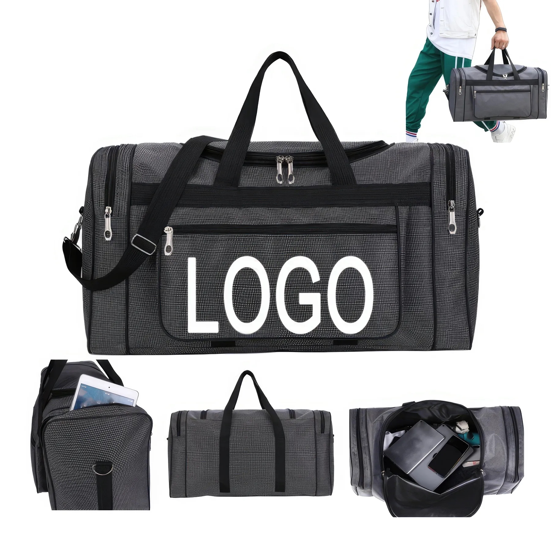 Travel Sports Duffel Bag & Yoga Gym Weekender Tote Handbag 1