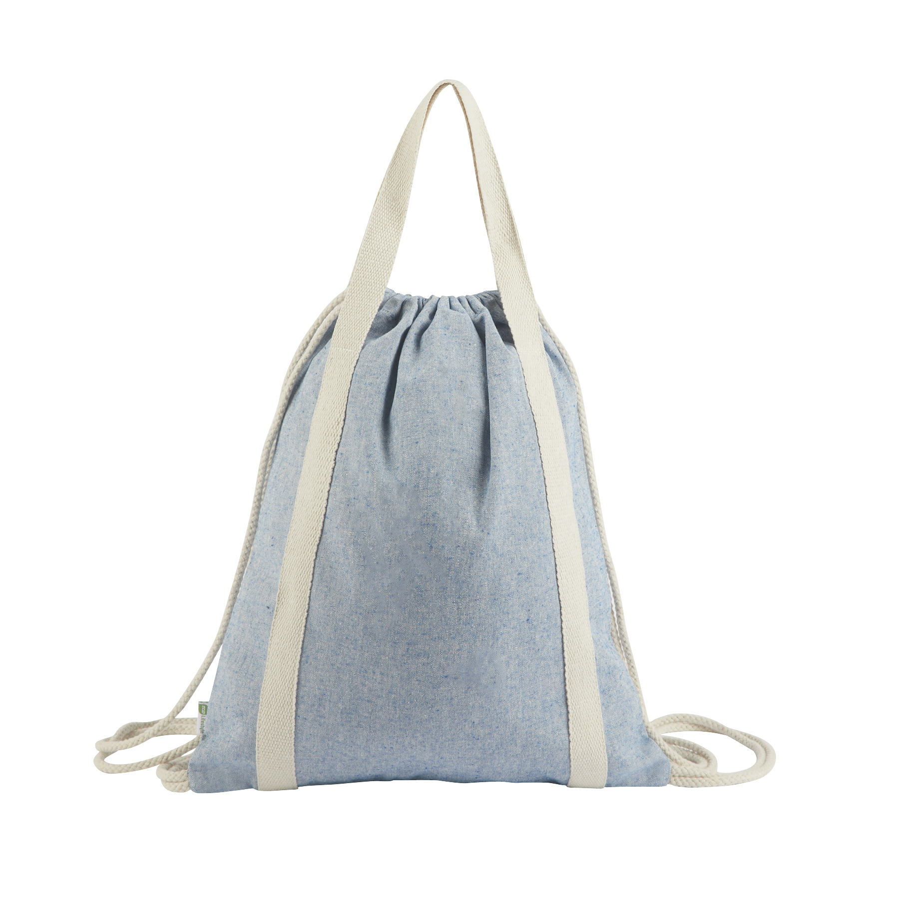 Renew II 9 oz. Recycled Cotton Drawstring Bag 10