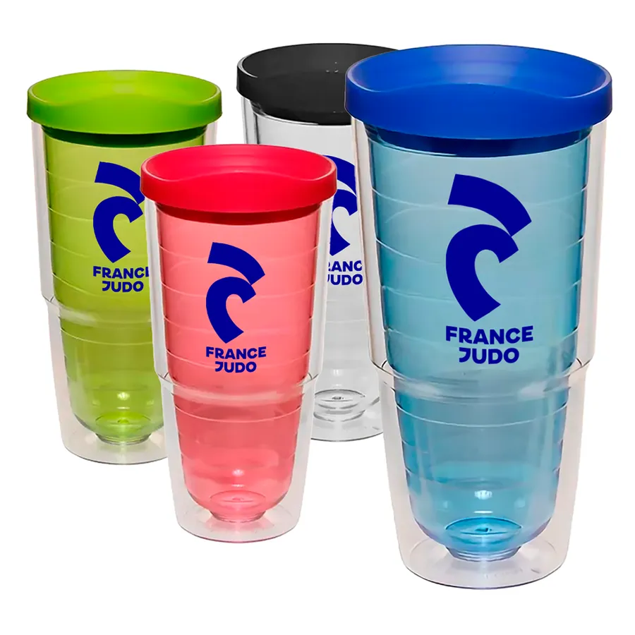 24 Oz Tall Acrylic Sip Drinking Tumblers 3