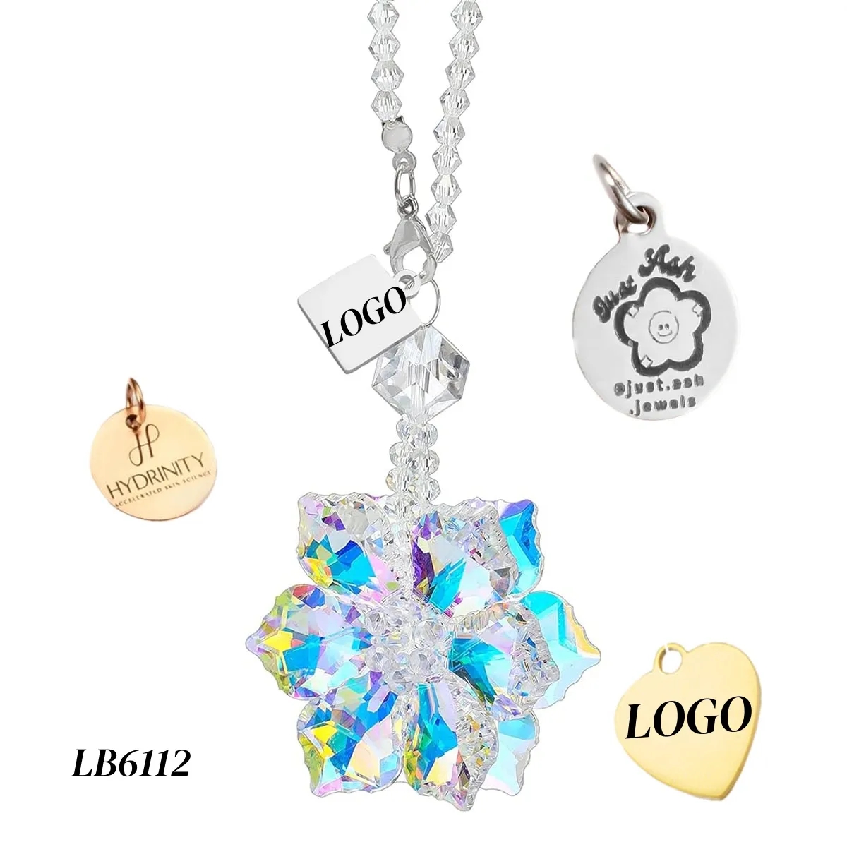 Flower Crystal Pendant Ornaments Car Hanging Accessories 2