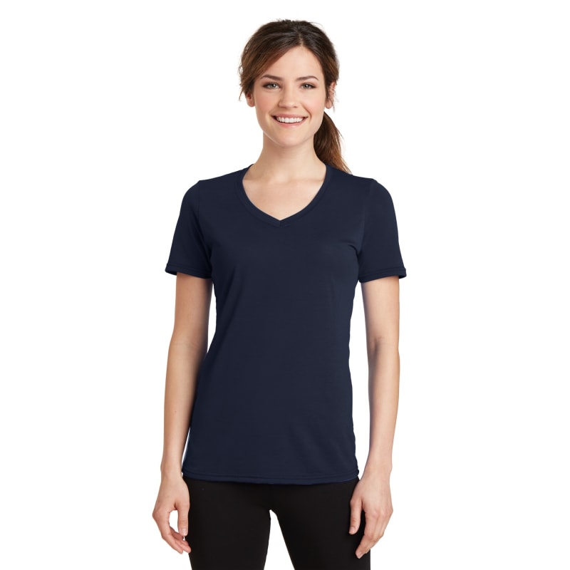 Port & Company Women's Performance Blend V-Neck Tee. 10