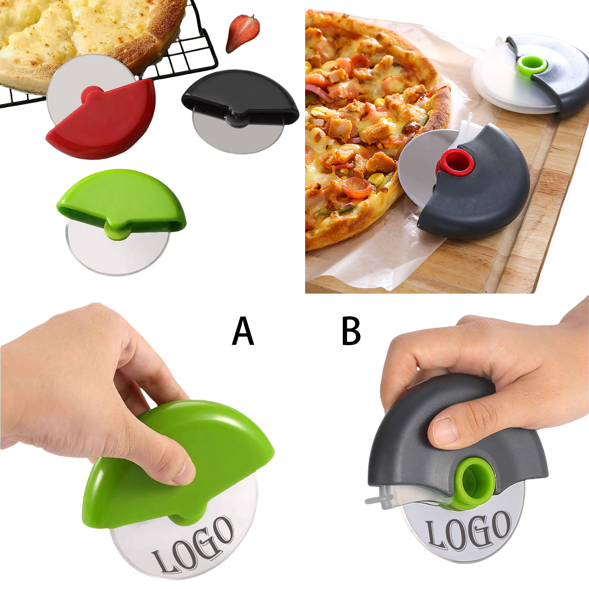Portable Pizza Cutter with Case MOQ20 2