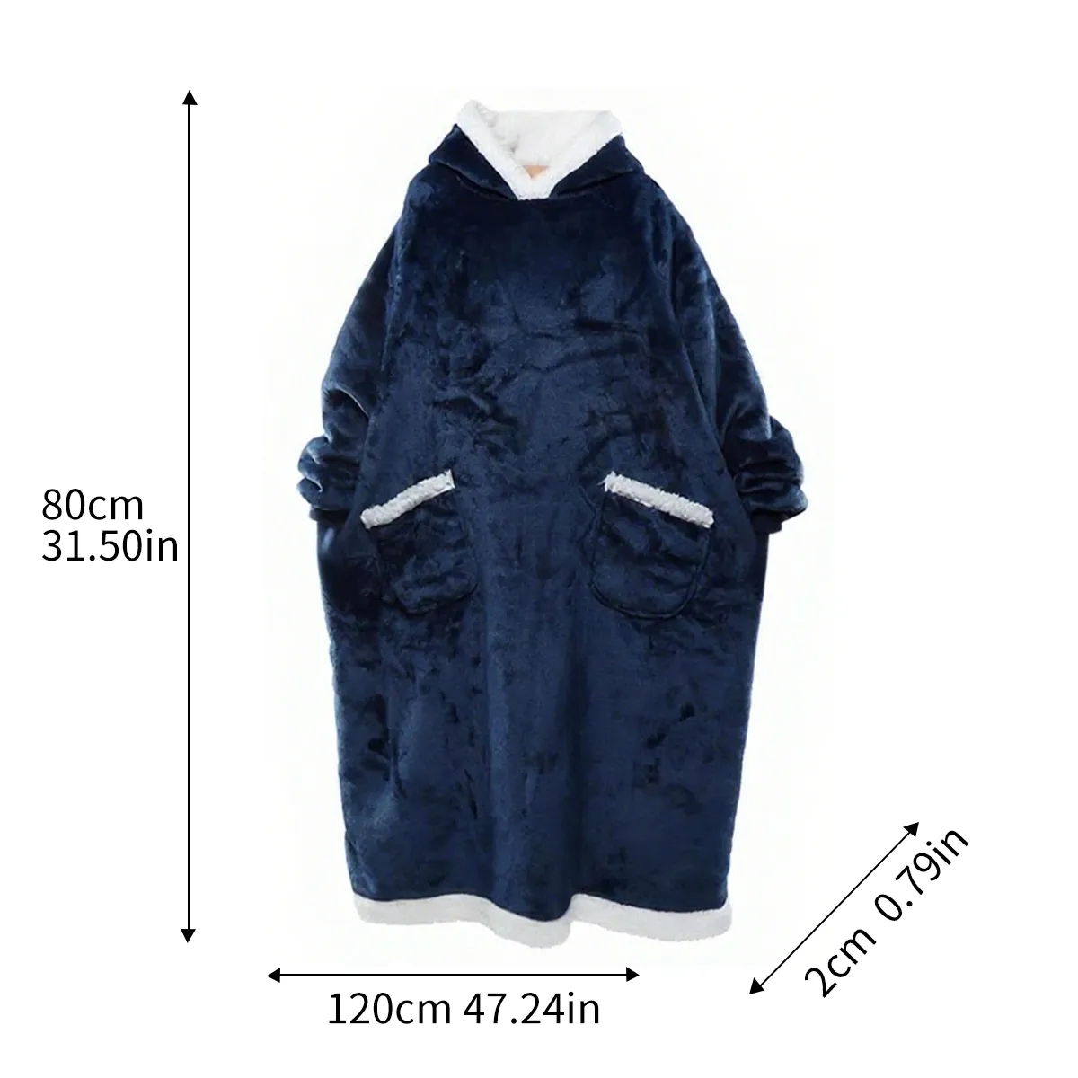 Oversized Wearable Blanket Hoodie, custom hoodie or sweatshirt with logo imprint 4
