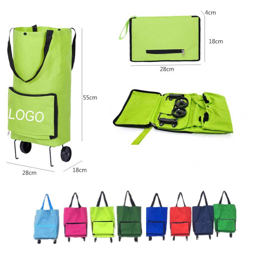 600D Oxford Collapsible Trolley Bag with Wheels 2