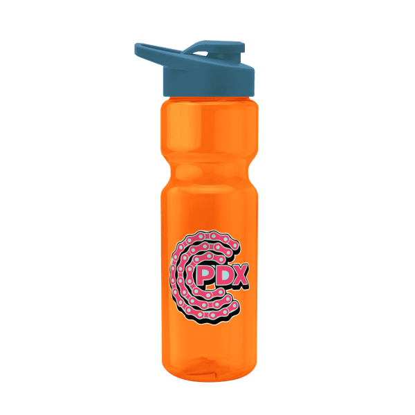 Blazer 28oz Transparent Bike Bottle w/Drink-thru Lid 1249