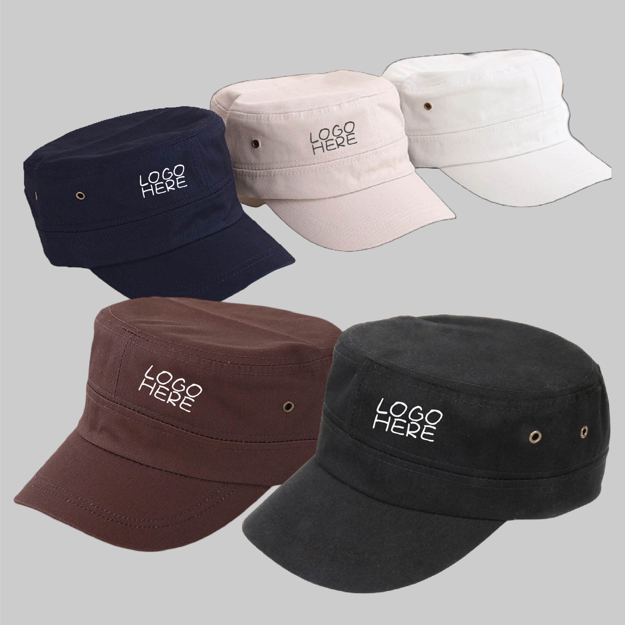 Washed Cotton Hat Distressed Cadet Cap 1