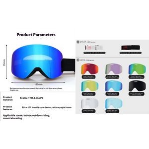 Magnetic Cylindrical Skiing Equipment Anti Fog Glasses And Goggles 2