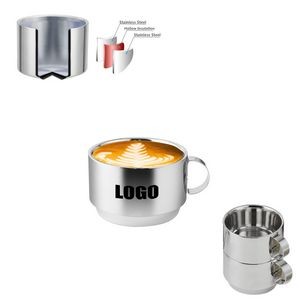 300ml Double Wall Stainless Steel Mug With Collapsible Handles 6