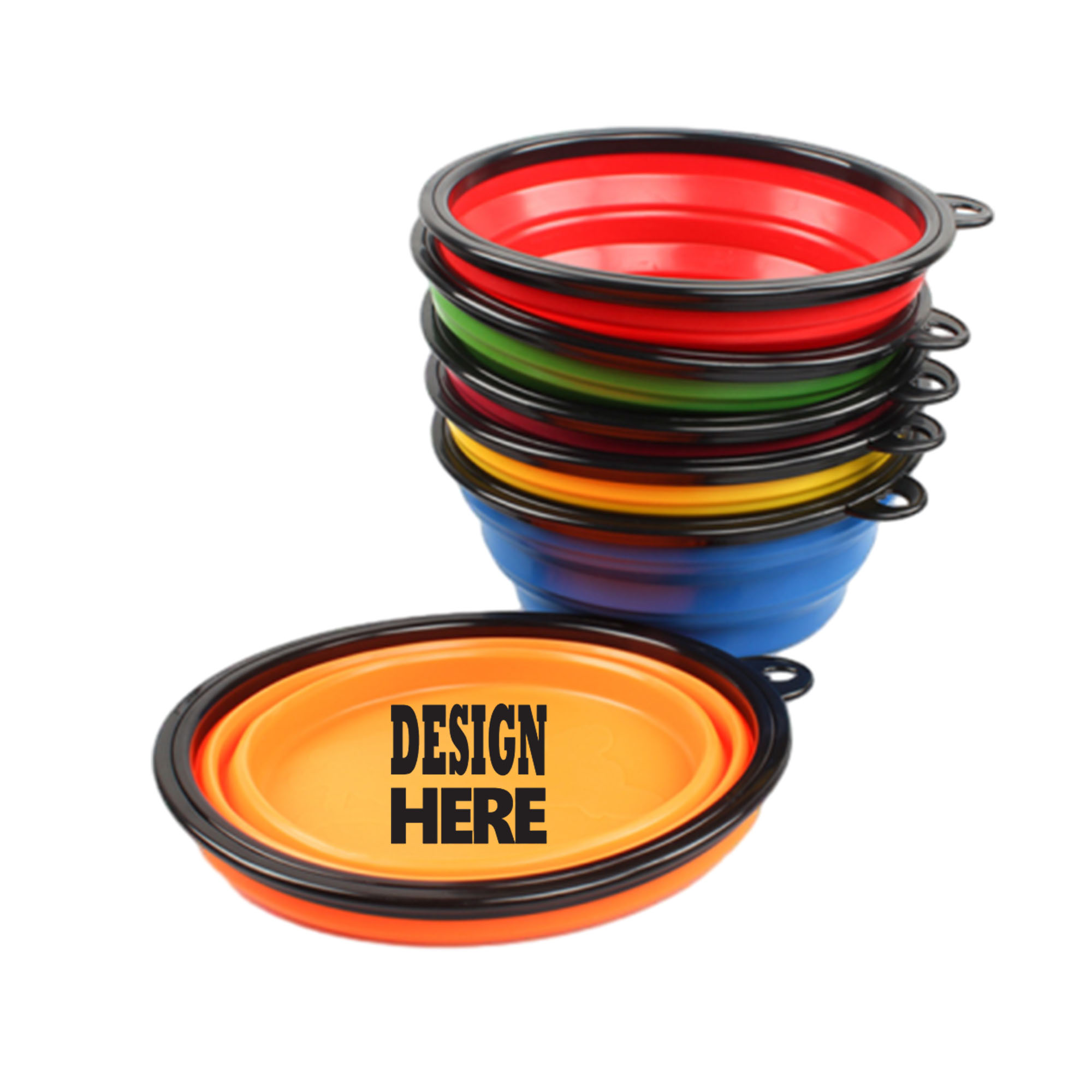 Customizable Portable Pet Bowl With Buckle 2