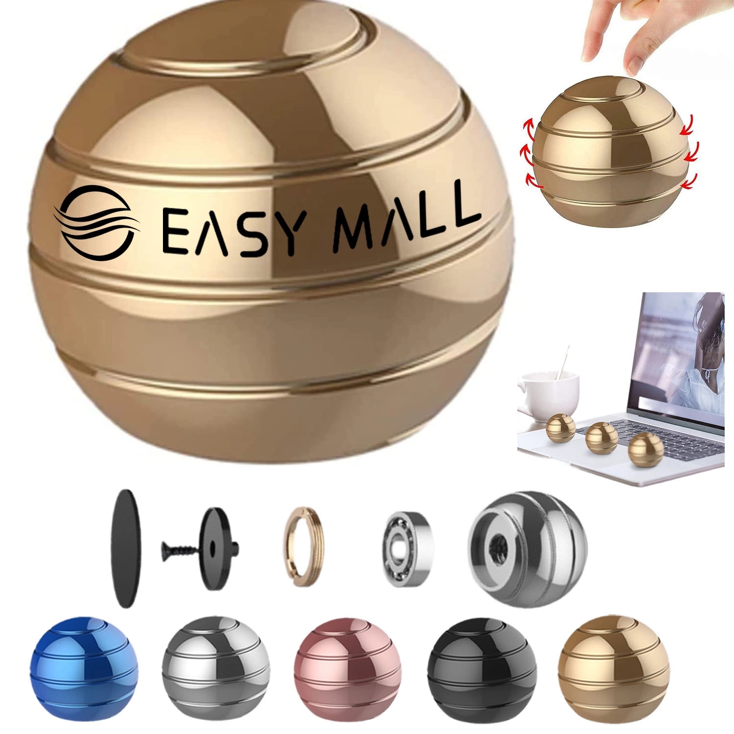 Stress Relief Spinner Ball Fidget Toy 5