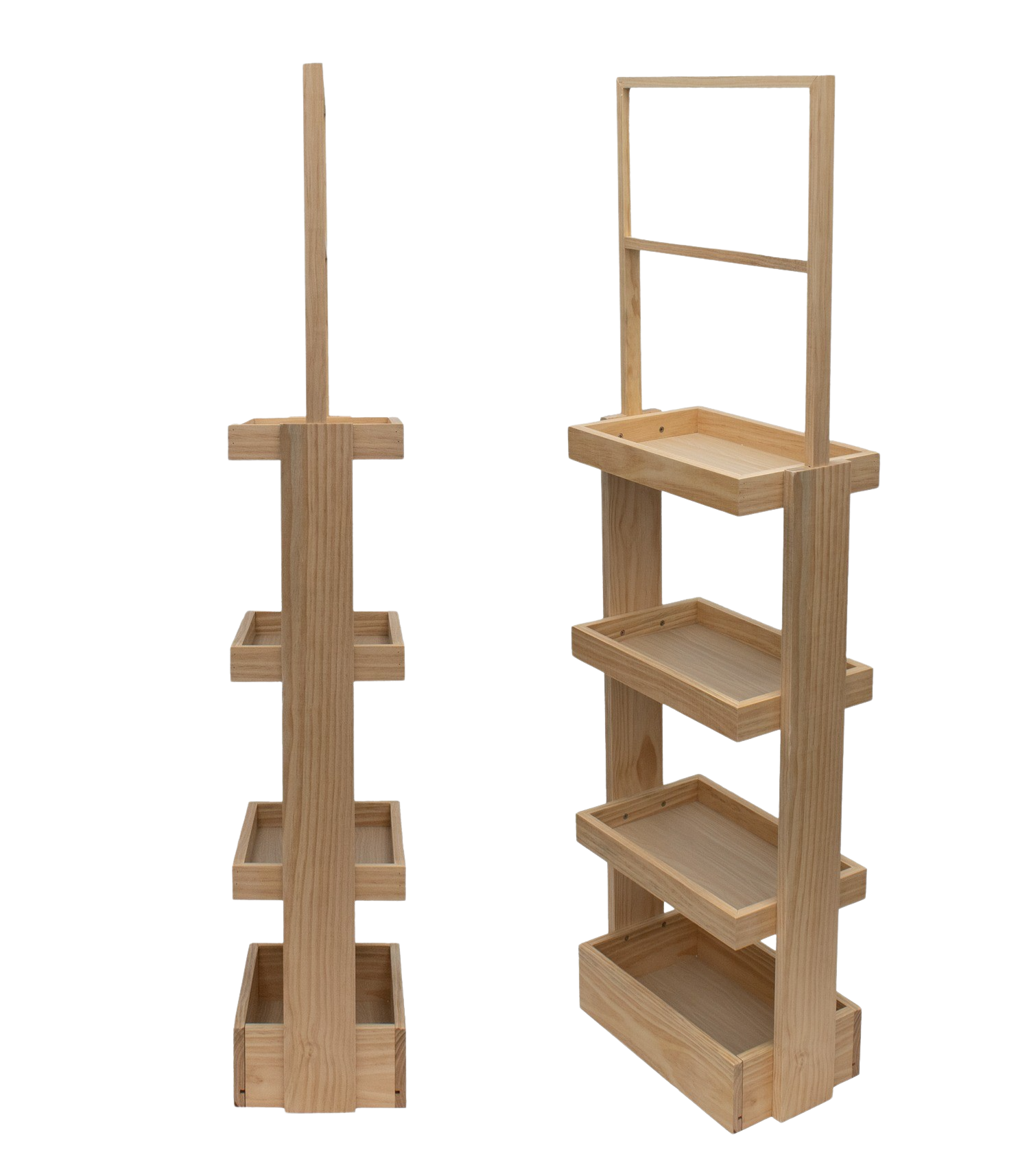 4-Shelf Wood Display Stand 3
