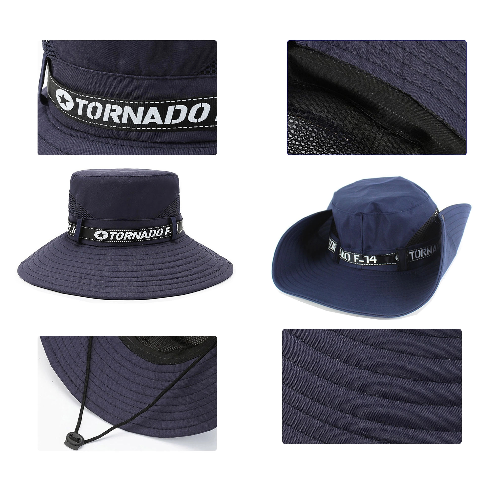 3.1" Wide Brim Mesh Bucket Hat 8