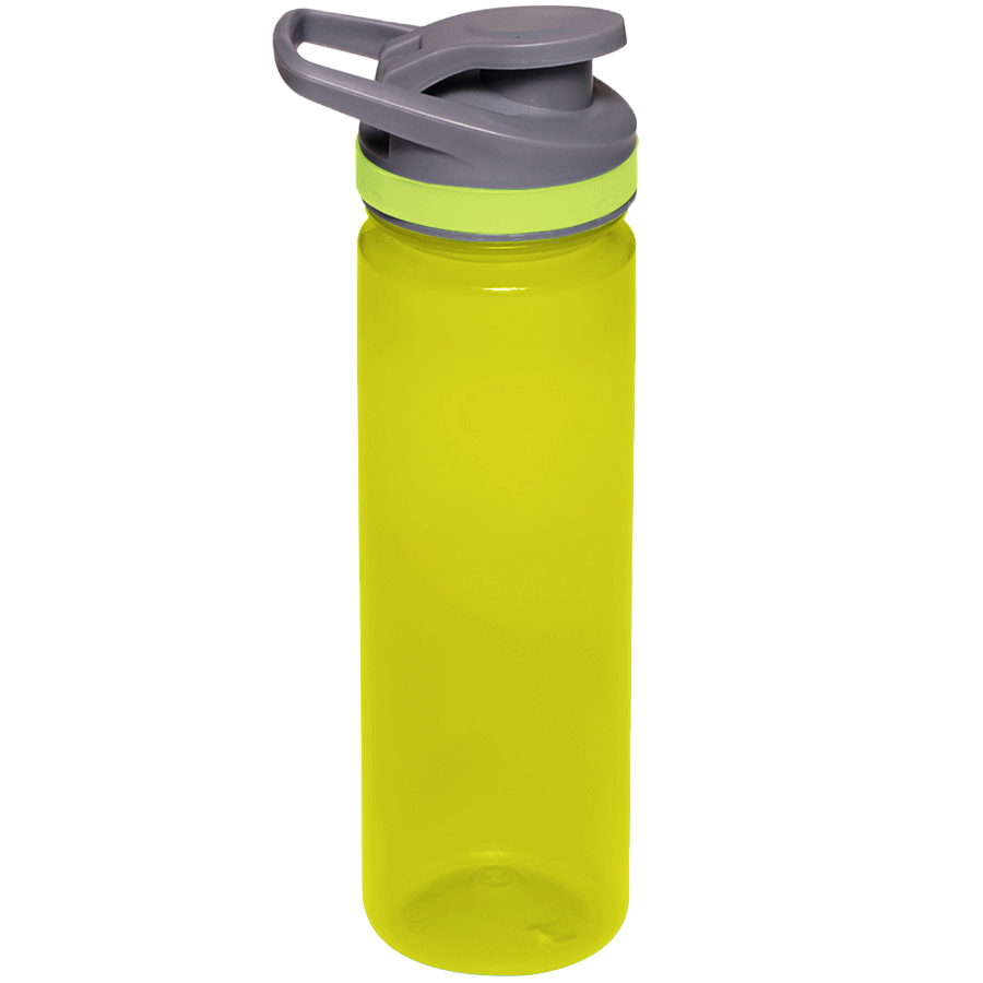 Plastic Sports Water Bottle with Flip Lid - Carry Handle, 22 9