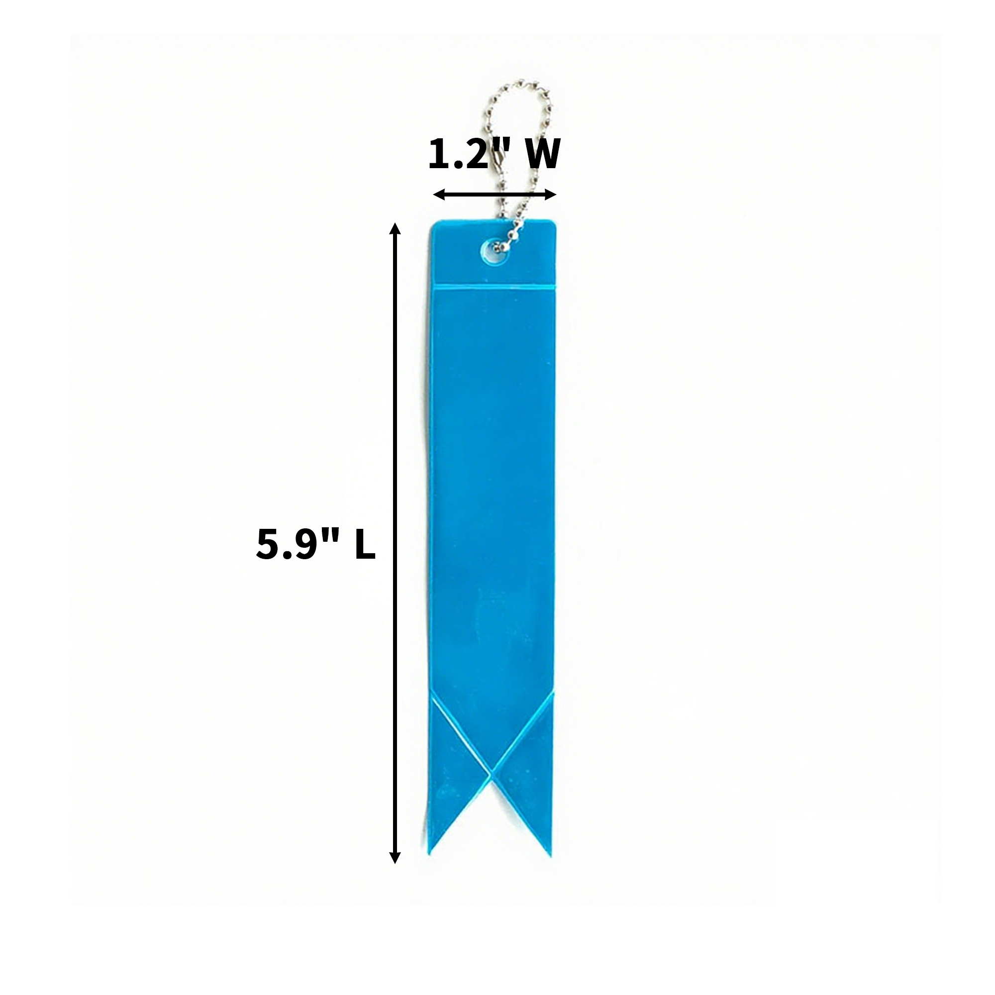 Reflective Safety Keychain Tag 5.9" Length X 1.2" Width 9