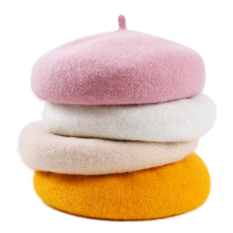 Wool Beret Cap easily folded away to pack into your handbag 2