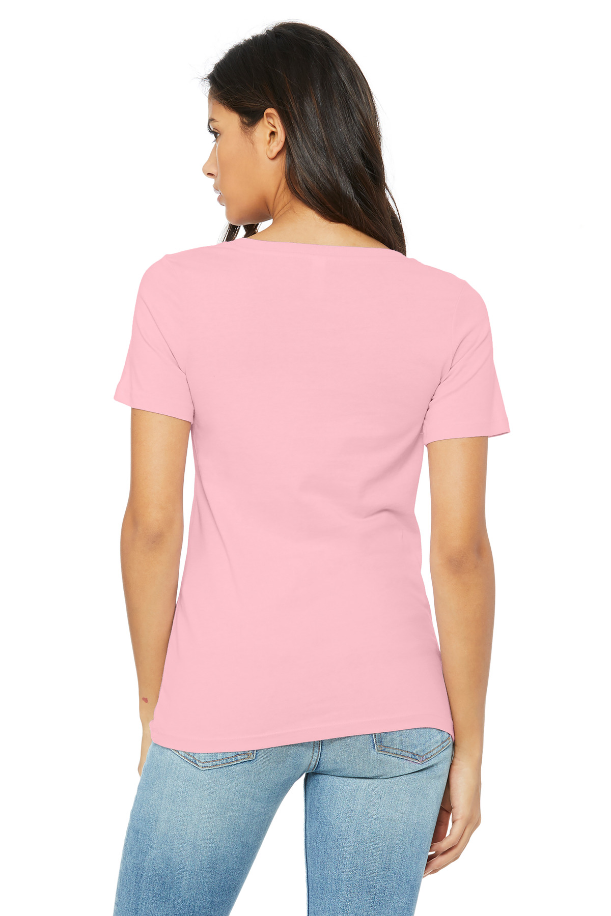 BELLA+CANVAS Women's Relaxed Jersey Short Sleeve V-Neck Tee. BC6405 56