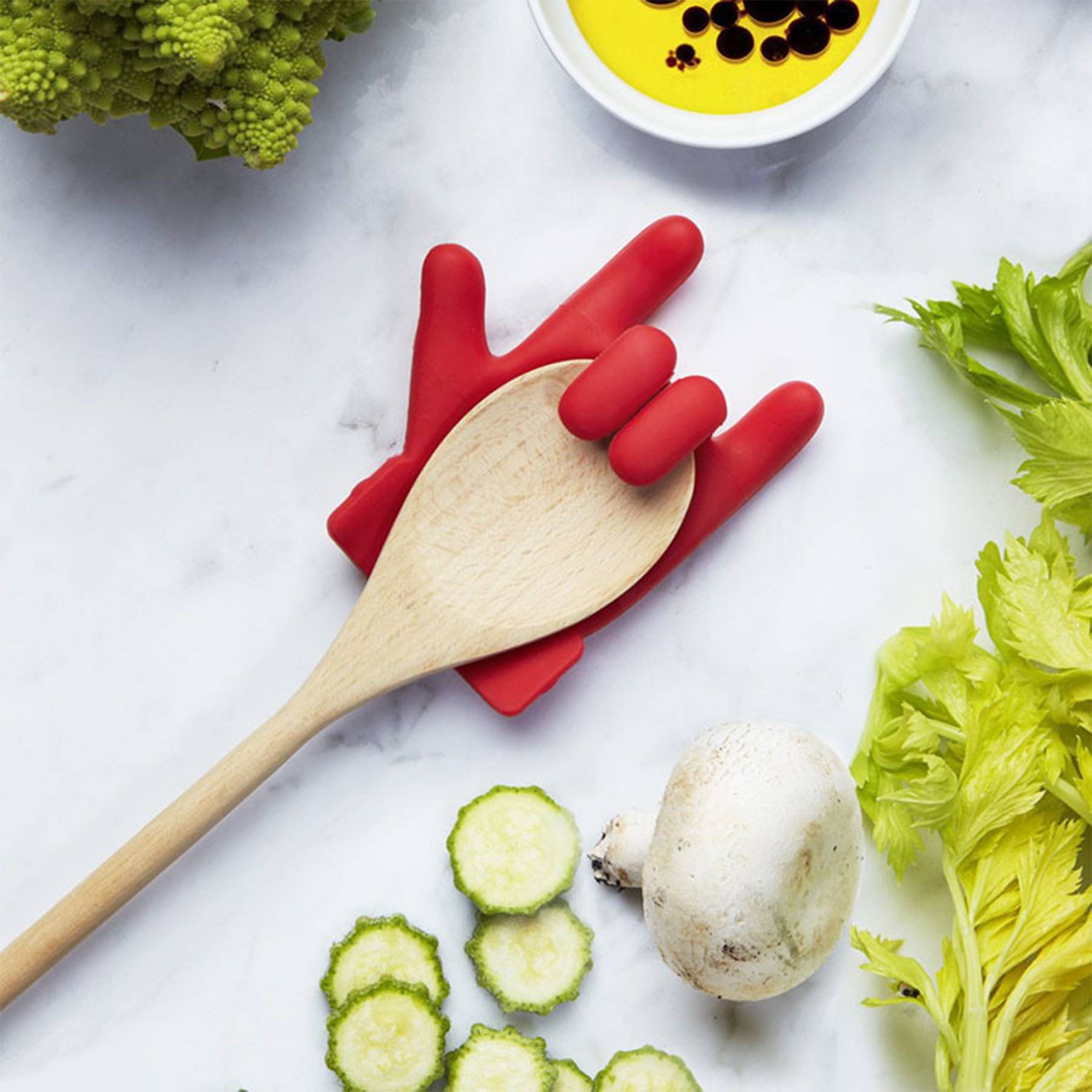 Silicone finger shape anti-spill rack 3