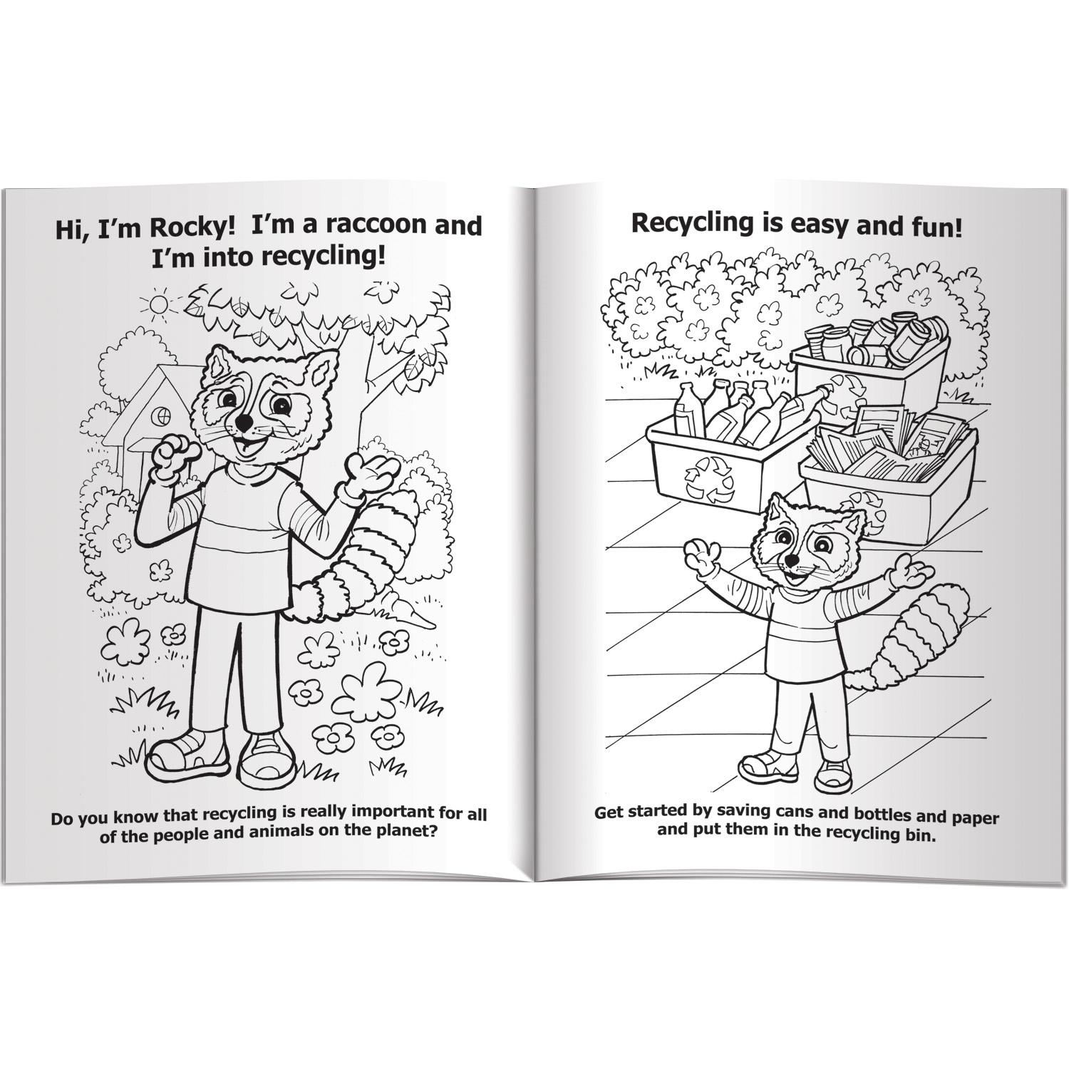 Coloring Book - Meet Rocky the Recycling Raccoon 4