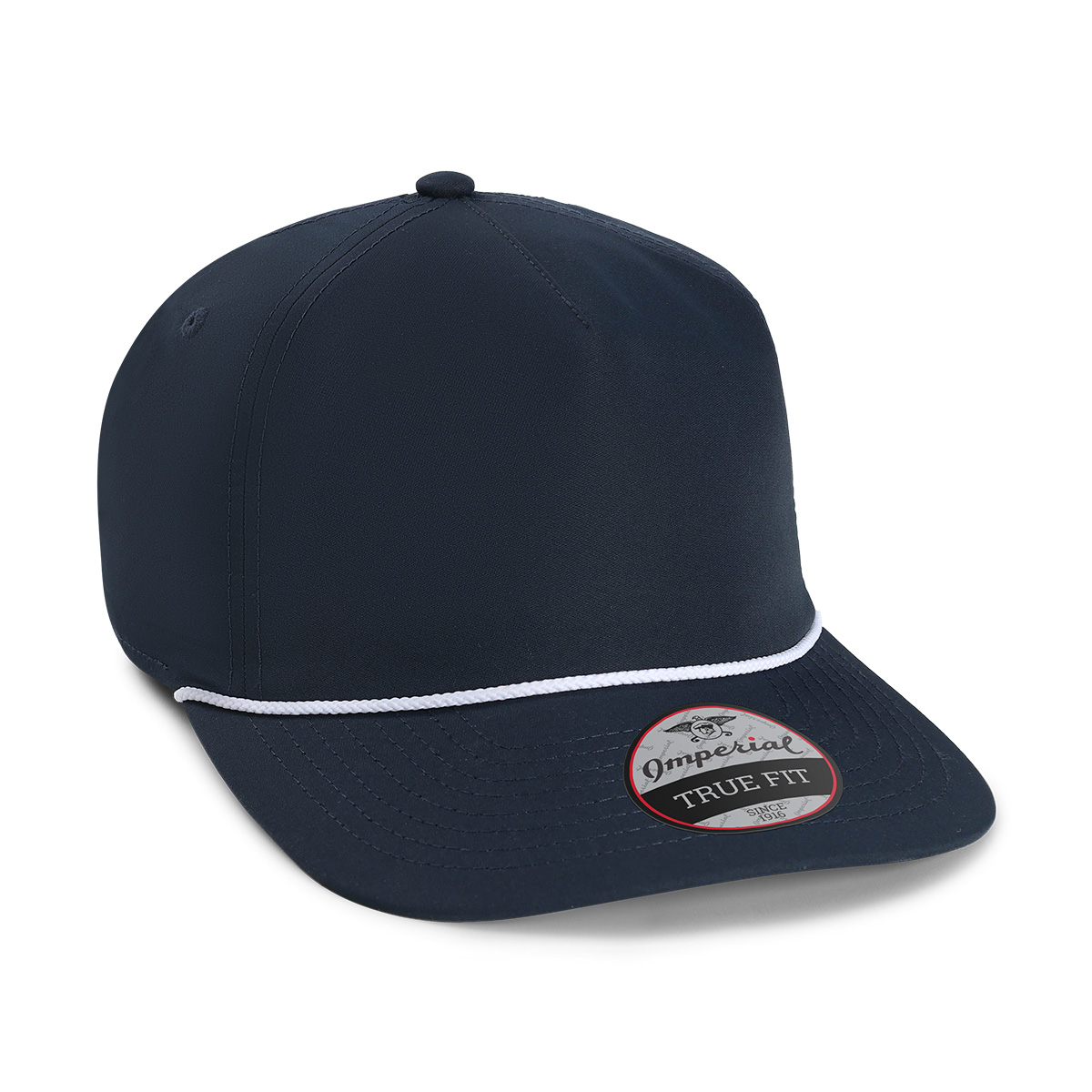 Imperial 5054U The Harrison 5-Panel Performance Rope Cap with Leatherette Patches or Embroidery 9