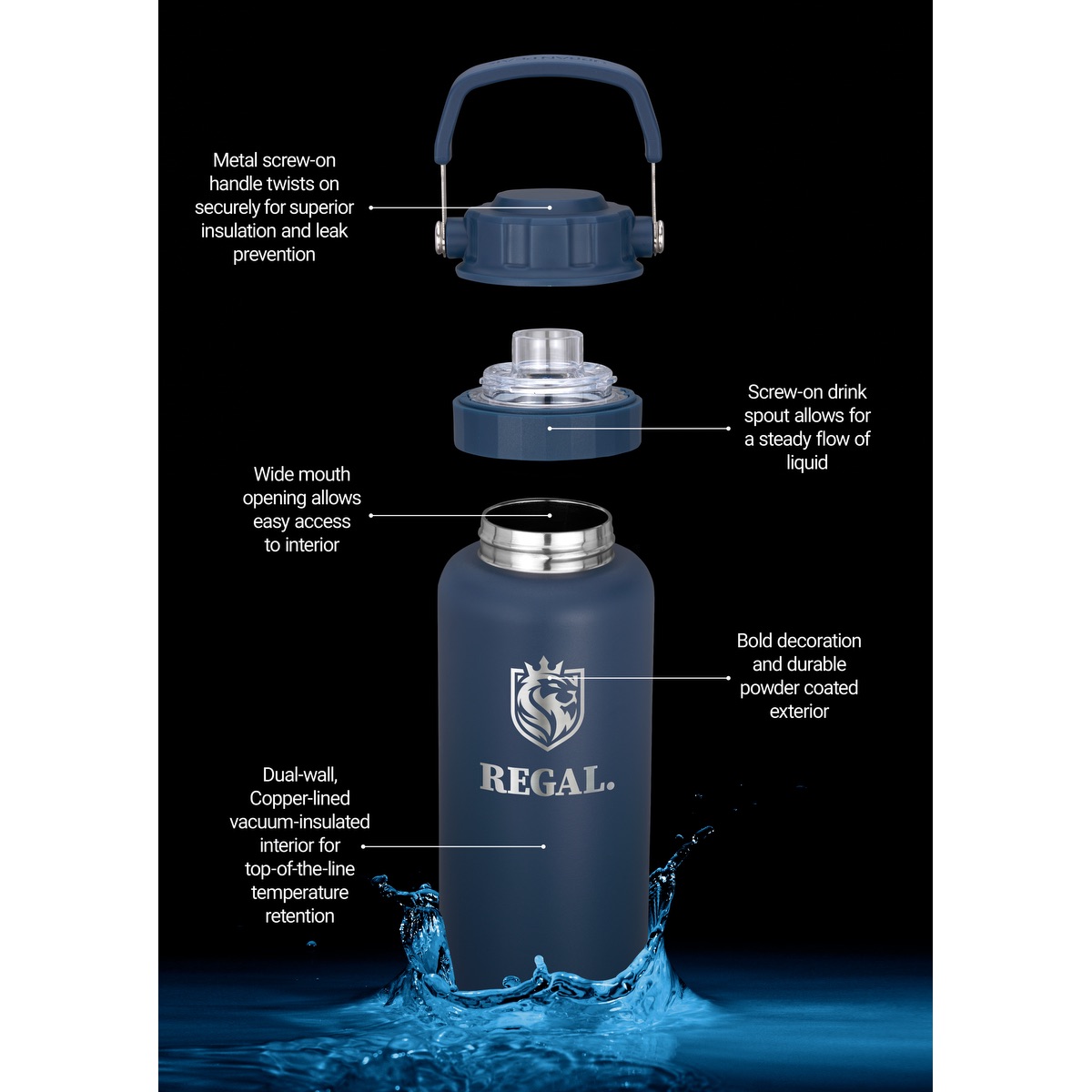 Urban Peak® 34oz Dual Top Water Bottle 68