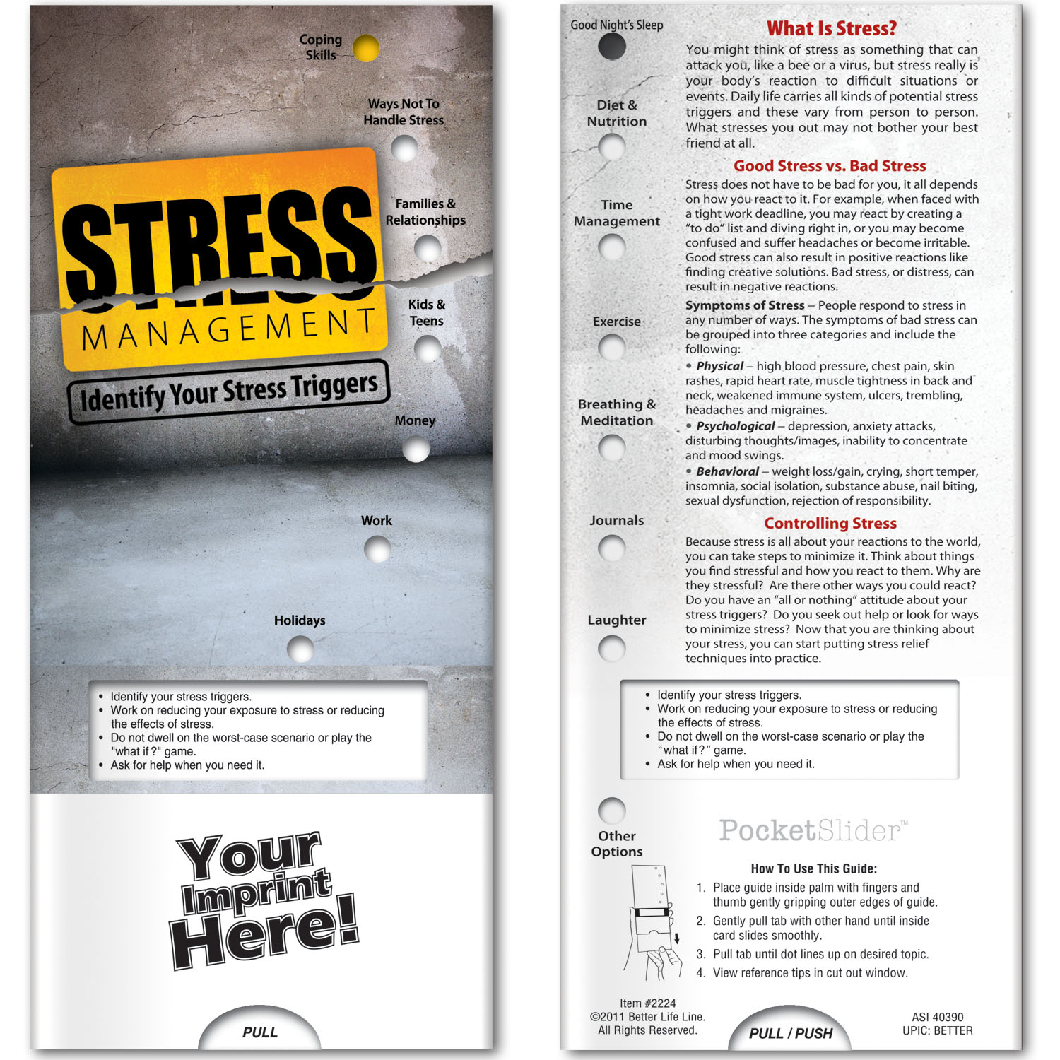 Pocket Slider - Stress Management: Identify Your Stress Triggers 3